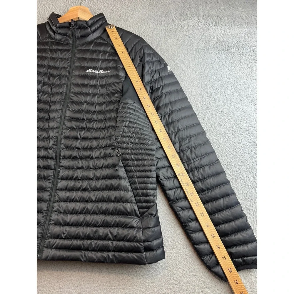 Eddie Bauer First Ascent EB800 Down Jacket Black Puffer Full Zip Womens Large